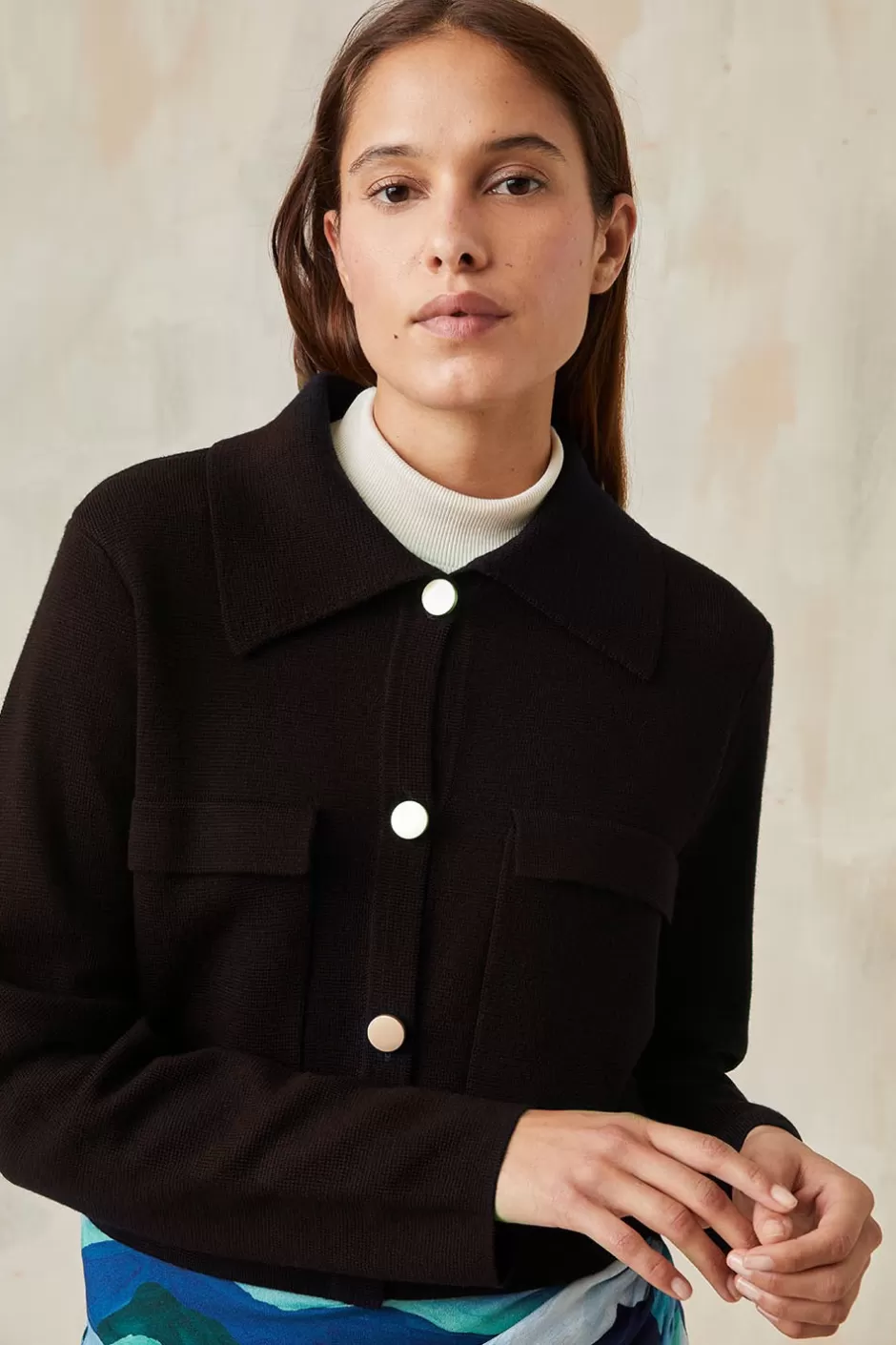 Soi Paris Cardigan en laine Idéaliste IMPRIMÉS New