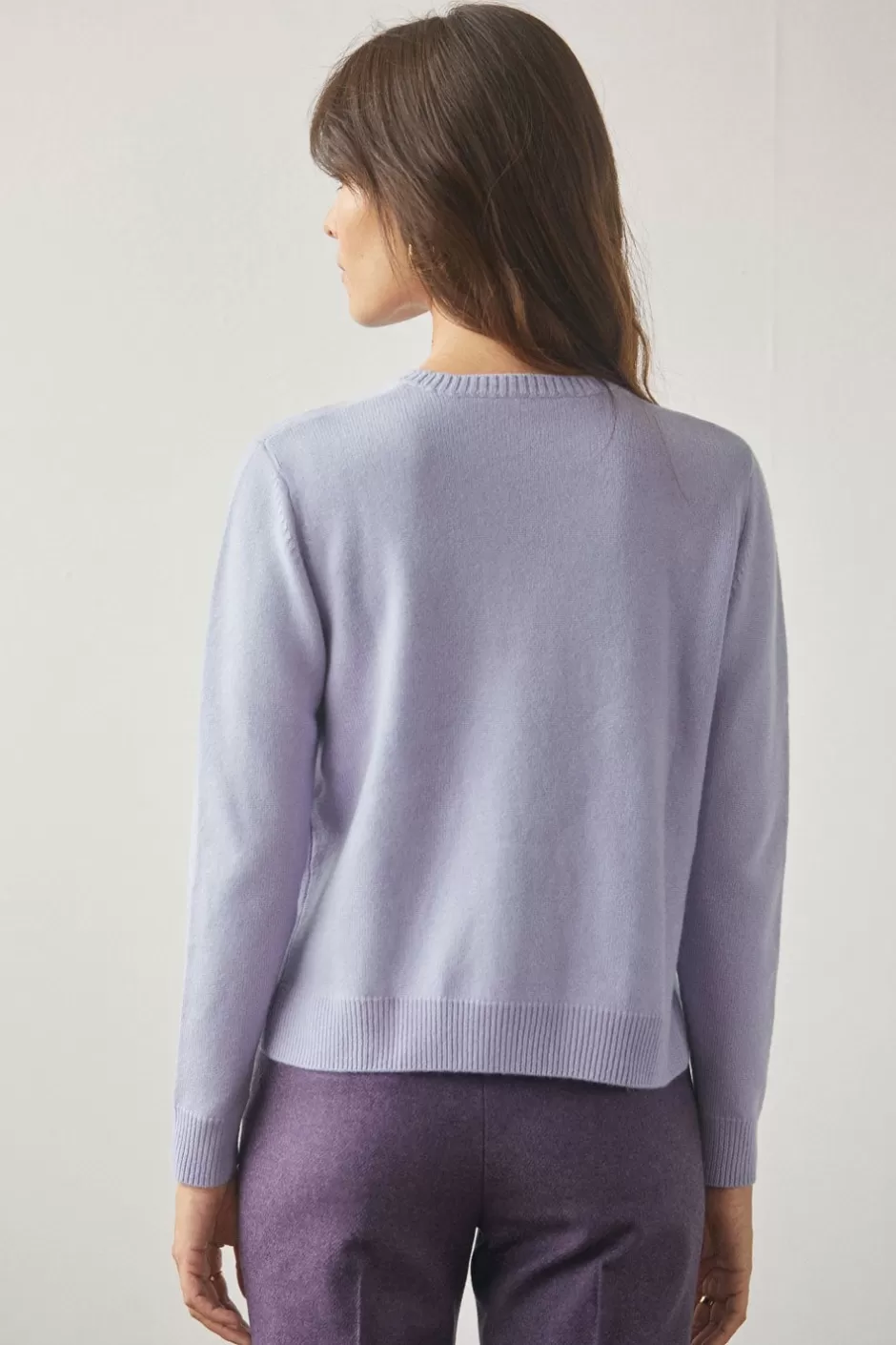 Soi Paris Pull Bonheur Violet en laine IMPRIMÉS Online