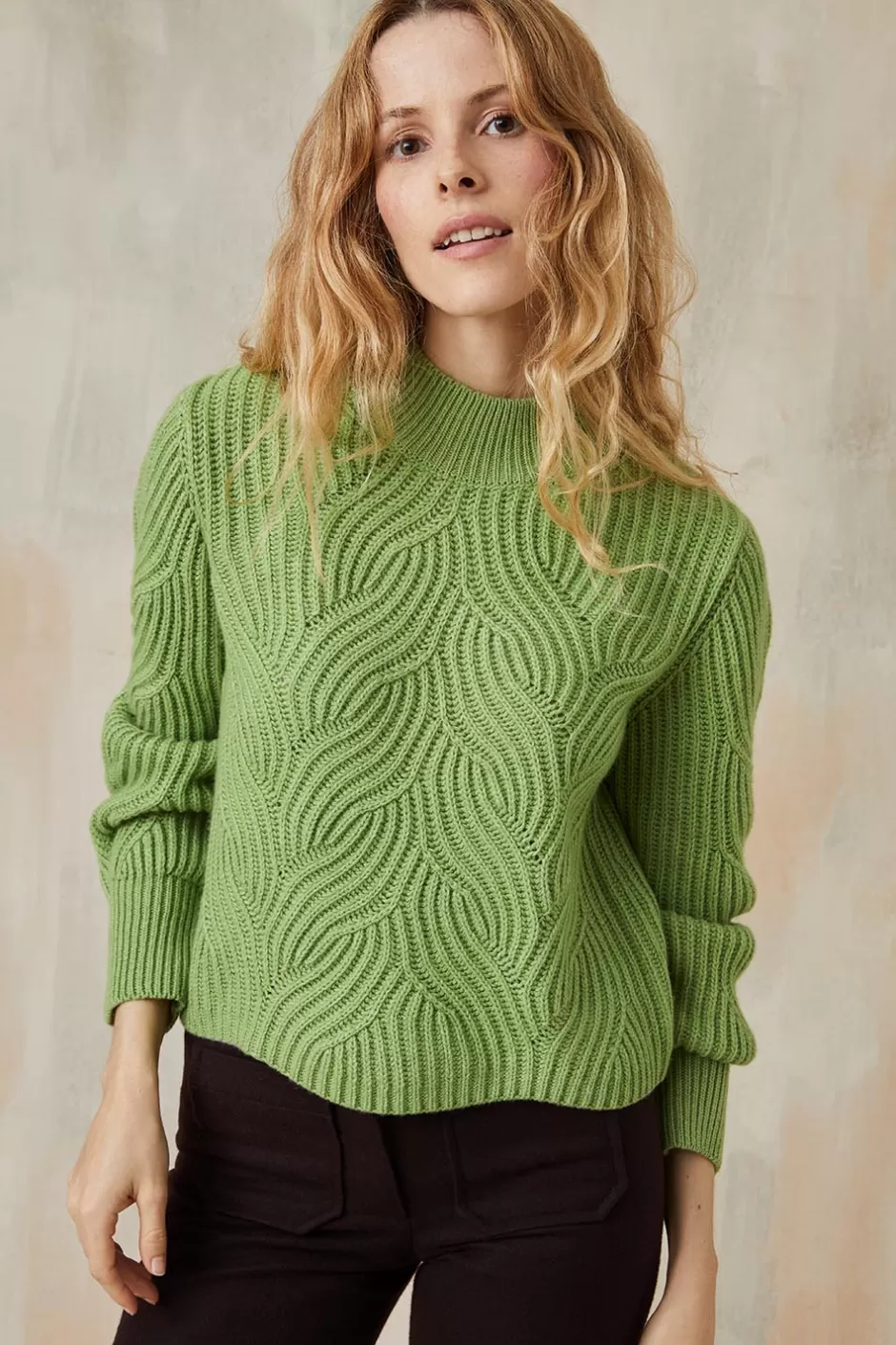 Soi Paris Pull Vert Pistache IMPRIMÉS Best Sale